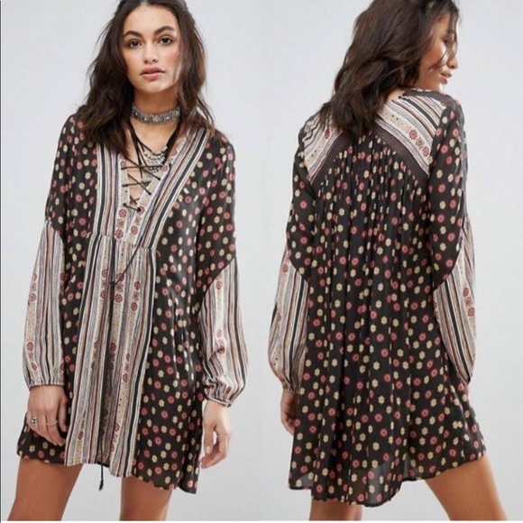 Free People Dresses & Skirts - free people🌿 boho patterned mini dress